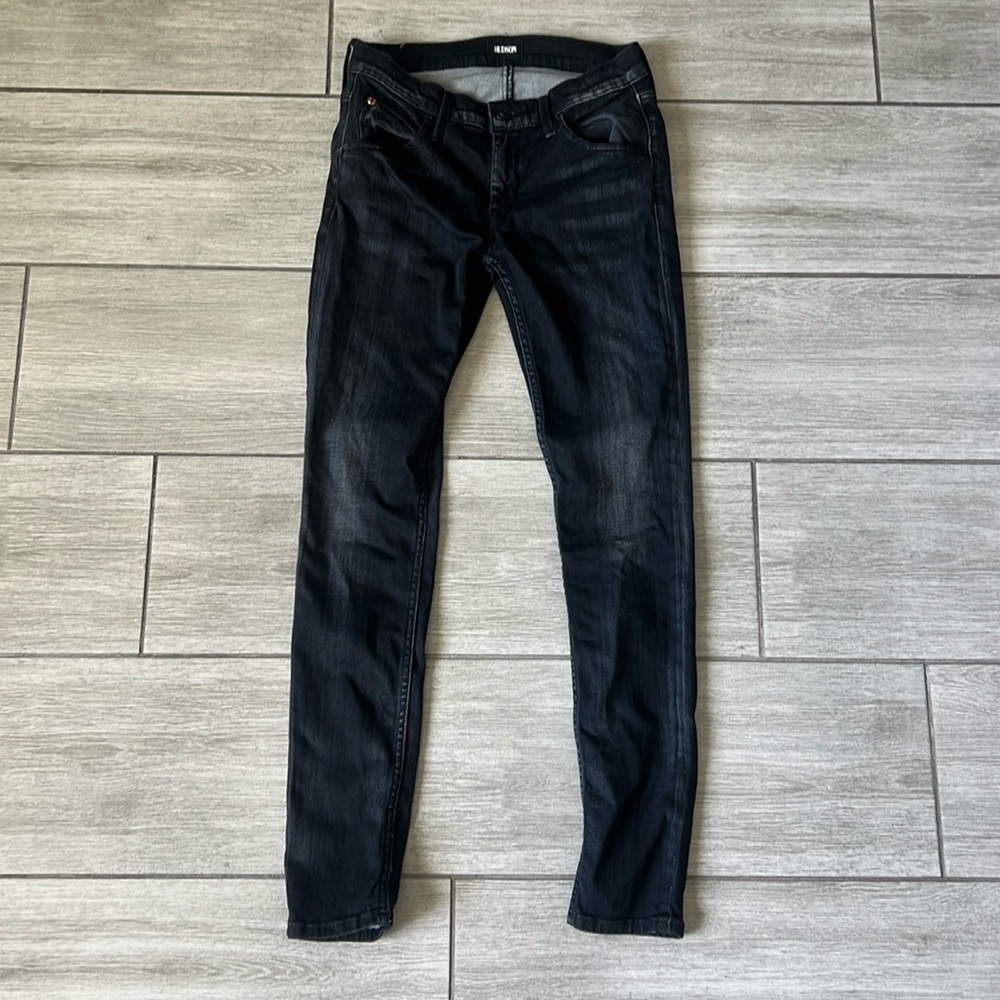 Hudson Black Lilly Mid Rise Ankle Skinny (29 in) size 24